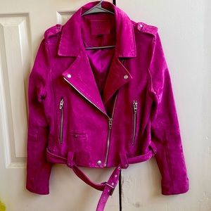 Pink Blank NYC Suede Jacket, Size M